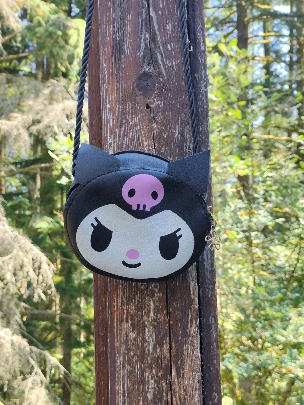 Sanrio ,Mini,Kuromi Black Pink White Crossbody Bag
